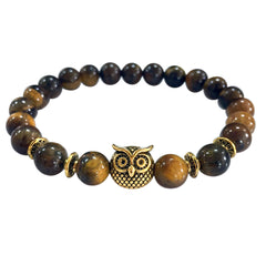 Volcanic Bracelet Owl Bracelet Gold Bracelet Lava Stone Bead Bracelets  - newgreatshirt